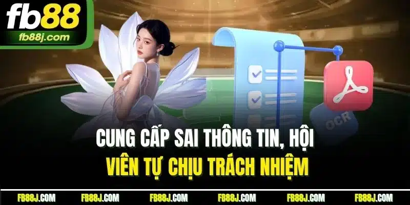 Cung cấp sai thông tin, hội viên tự chịu trách nhiệm